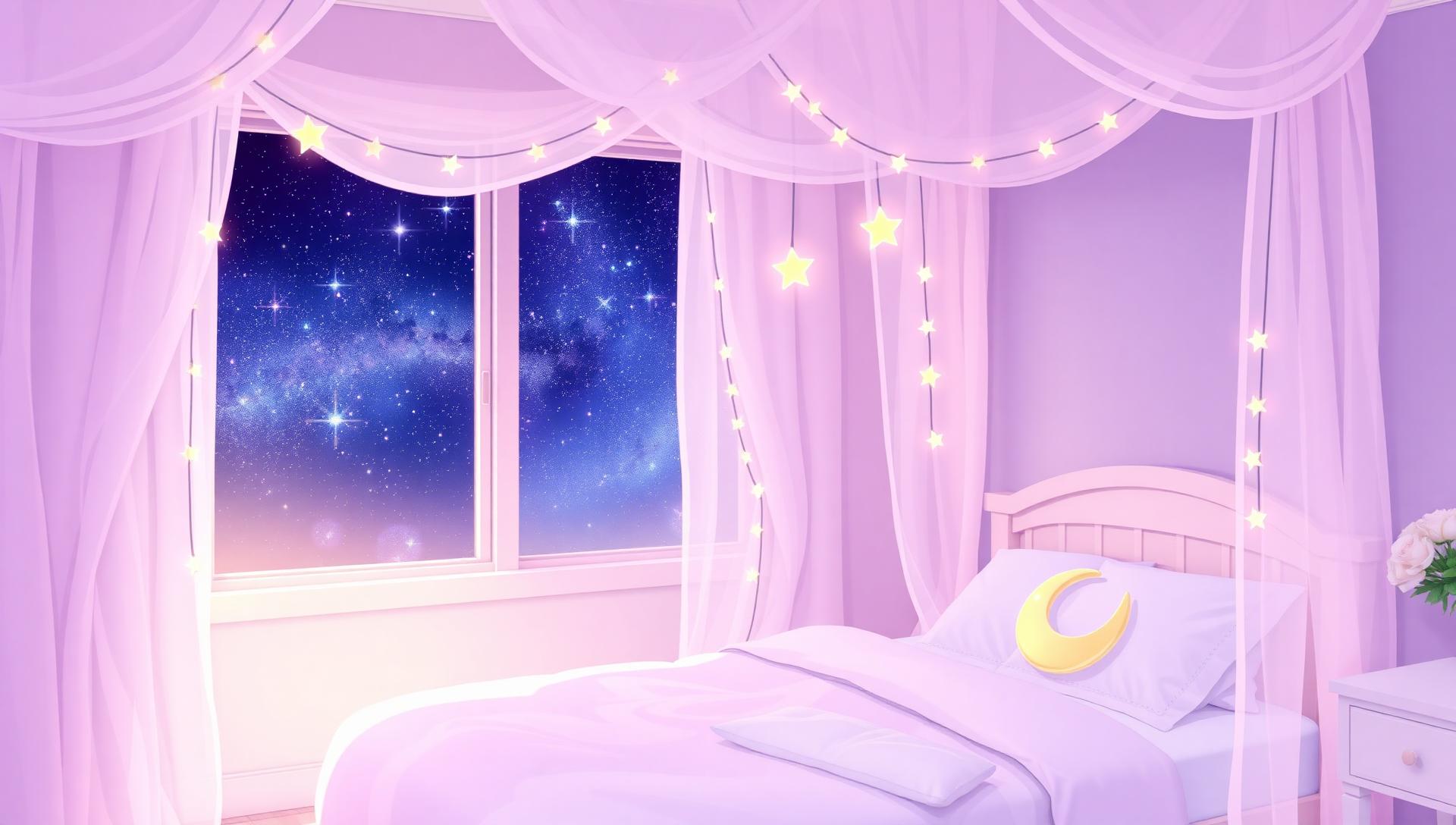 Moonlit Bedroom BG — Background